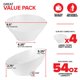 thumbnail image 2 of Cuencos para servir Stock Your Home de plástico blanco de 1600 ml (paquete de 4), 2 of 7
