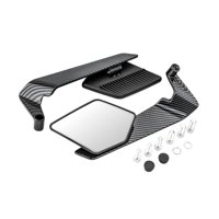 Ioensy - Espejos Retrovisores Universales Plegables Para Motocicleta, Color Negro Y Gris.