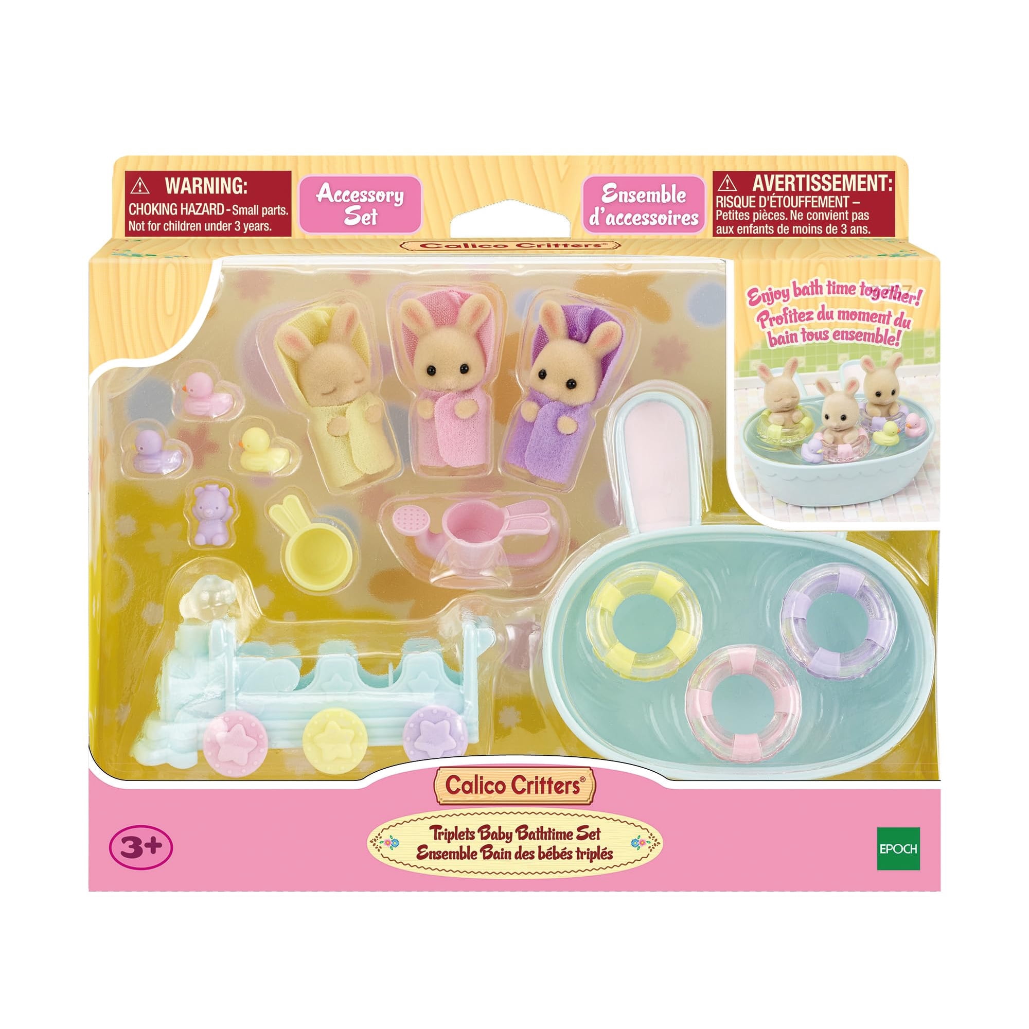 Epoch - La Hora Del Baño De Los Trillizos Calico Critters Sylvanian Families