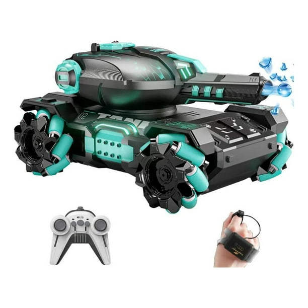 Tanque A Control Remoto Teledirigido Lanza Bolitas De Biogel negro