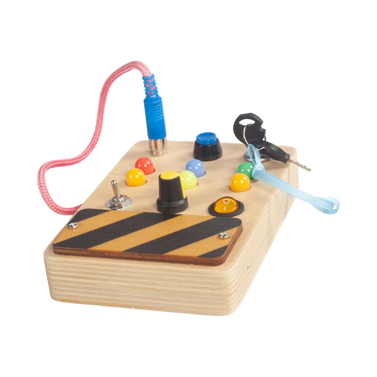 Magideal - Interruptor De Juguete Montessori, Juguete Educativo Sensorial, Juguete De Viaje, Tablero Ocupado De Madera Para Niños De 2, 3 Y 4 Años, Regalos De Cu