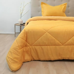 Plumón Outboss Deluxe 1.5 Plazas / Sherpa Mostaza- Doral 170X 240 Cm.