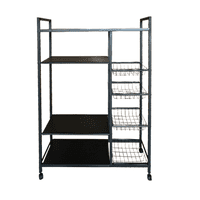 Genérico - Estanteria Anaquel Organizador Ruedas 4 Niveles 4 Canastilla