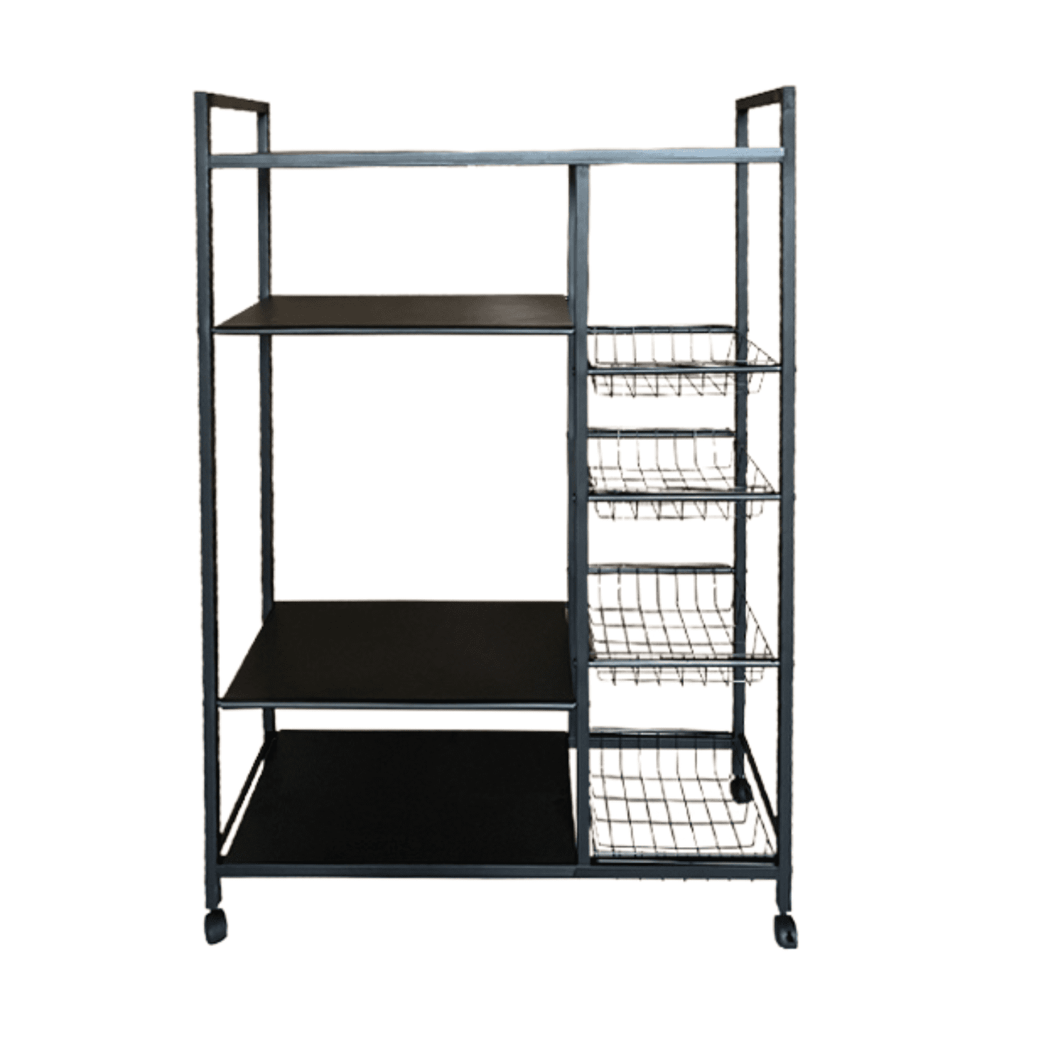 Genérico - Estanteria Anaquel Organizador Ruedas 4 Niveles 4 Canastilla