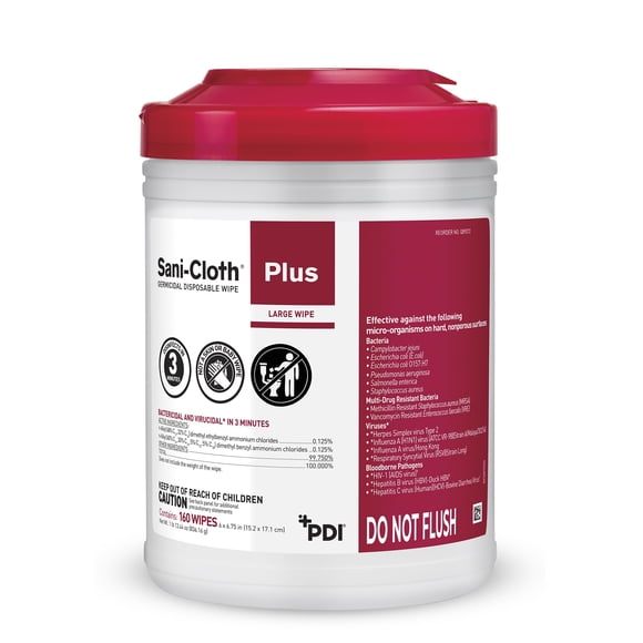 Toallitas germicidas PDI Sani-Cloth Plus Hospital-Grade 160