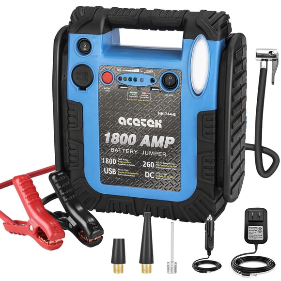 Compresor de aire Jump Starter + 1800A 20000mAh 12V acetek