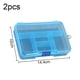 thumbnail image 2 of Caja de almacenamiento de plástico transparente de 5 celdas con botón deslizante, caja para guardar joyas, artículos de papelería, 2 of 5