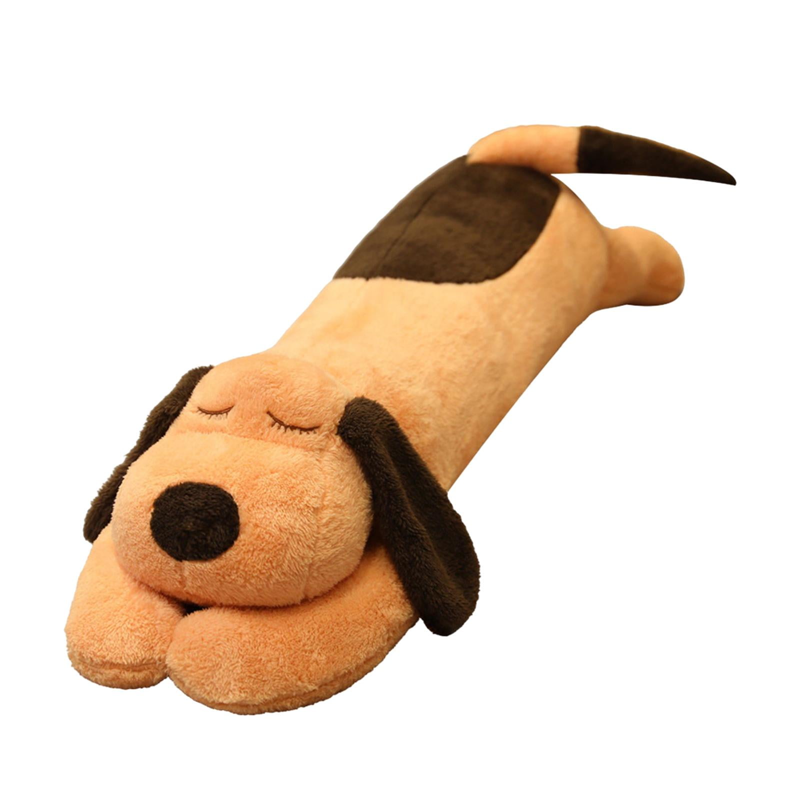 Magideal - Muñeco De Perro Con Tira Suave, Almohada De Felpa Larga, Regalo Cómodo, Cojín De Dibujos Animados Duradero, Juguete De Peluche Para Sofá, Dormir, Marrón 110cm