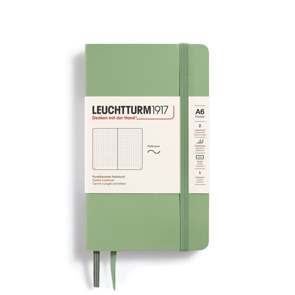 Cuaderno LEUCHTTURM1917 A6 punteado 123 págs verde salvia