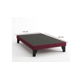 thumbnail image 3 of Cama Plaza y Media Con Respaldo y base de 105 X 190cm Tapizada en Lino Burdeo, 3 of 5
