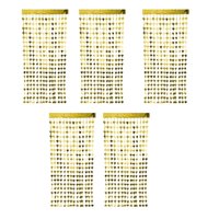 Magideal - 5 Uds Telón De Fondo Con Flecos De Papel De Aluminio, Cortinas Con Flecos, Serpentinas De Oropel En Forma De Corazón Para Cumpleaños, Vacaciones, Boda