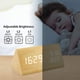 thumbnail image 4 of Reloj despertador digital de madera, reloj de escritorio LED digital de madera, actualizado con temperatura y tiempo, brillo ajustable y control de voz, visualización de humedad$Reloj despertador digi, 4 of 7