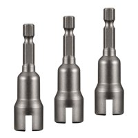 Magideal - De Herramientas De Manga Ranurada De Broca De Destornillador De Tuerca De 3 Uds. Vástago Hexagonal De 1/4 ""Para Adaptador De Mandril De