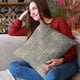 thumbnail image 2 of Cojín decorativo Plutus Brands Blue Plutus Diamond Jacquard 66x66 cm, 2 of 9