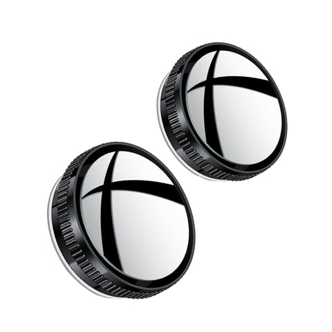 Magideal - Espejo De Punto Ciego Para Coche, Espejo Retrovisor Redondo , Espejo Transparente Para Estacionamiento Universal Para Bicicletas, Negro
