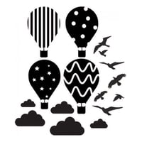 Rienda Libre Graphics - Decomural Hot Air Balloon Birds Clouds Set Ws-44175