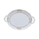 thumbnail image 1 of Bandejas Decorativas Bandejas Cosméticas Redondas De Resina Para Encimeras De Boda De Entrada Estilo Rústico Blanco, 1 of 3