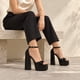 thumbnail image 3 of Sandalia Mujer Plataforma Taco Alto Charol 675, 3 of 8