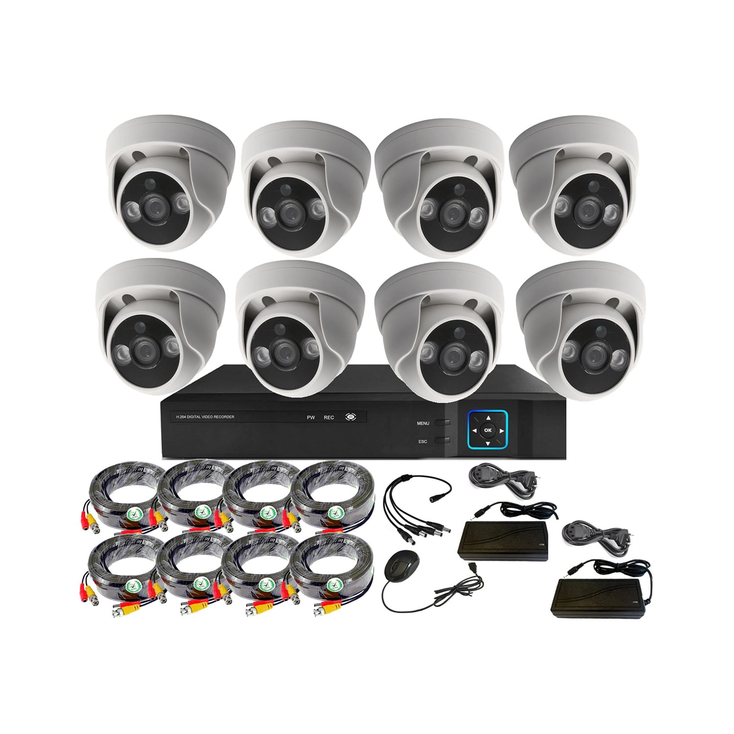 Vipa - Kit 8 Cámaras De Seguridad Interior Hd 1mp - I80l