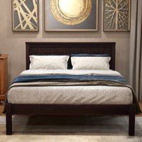 M&Ms - Platform Bed Frame With Headboard, Wood Slat Support, No Box Spring Needed,Twin, Espresso(Old Sku Wf191418Aap)