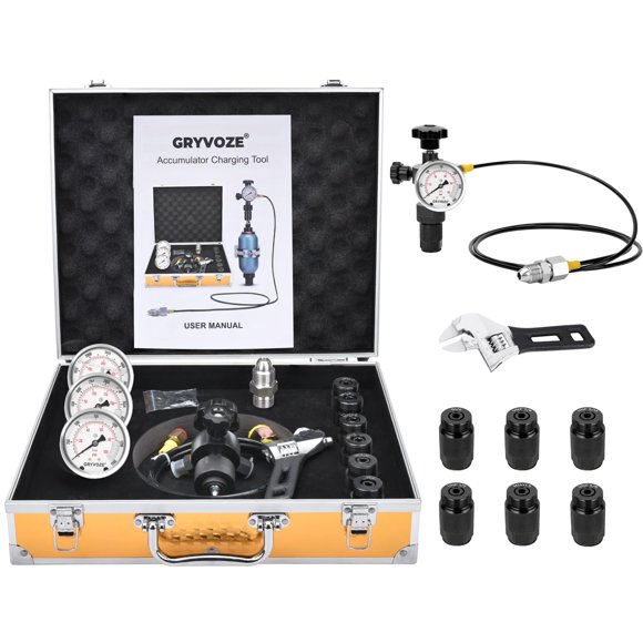 Kit de Carga de Nitrógeno Hidráulico GRYVOZE para Acumuladores