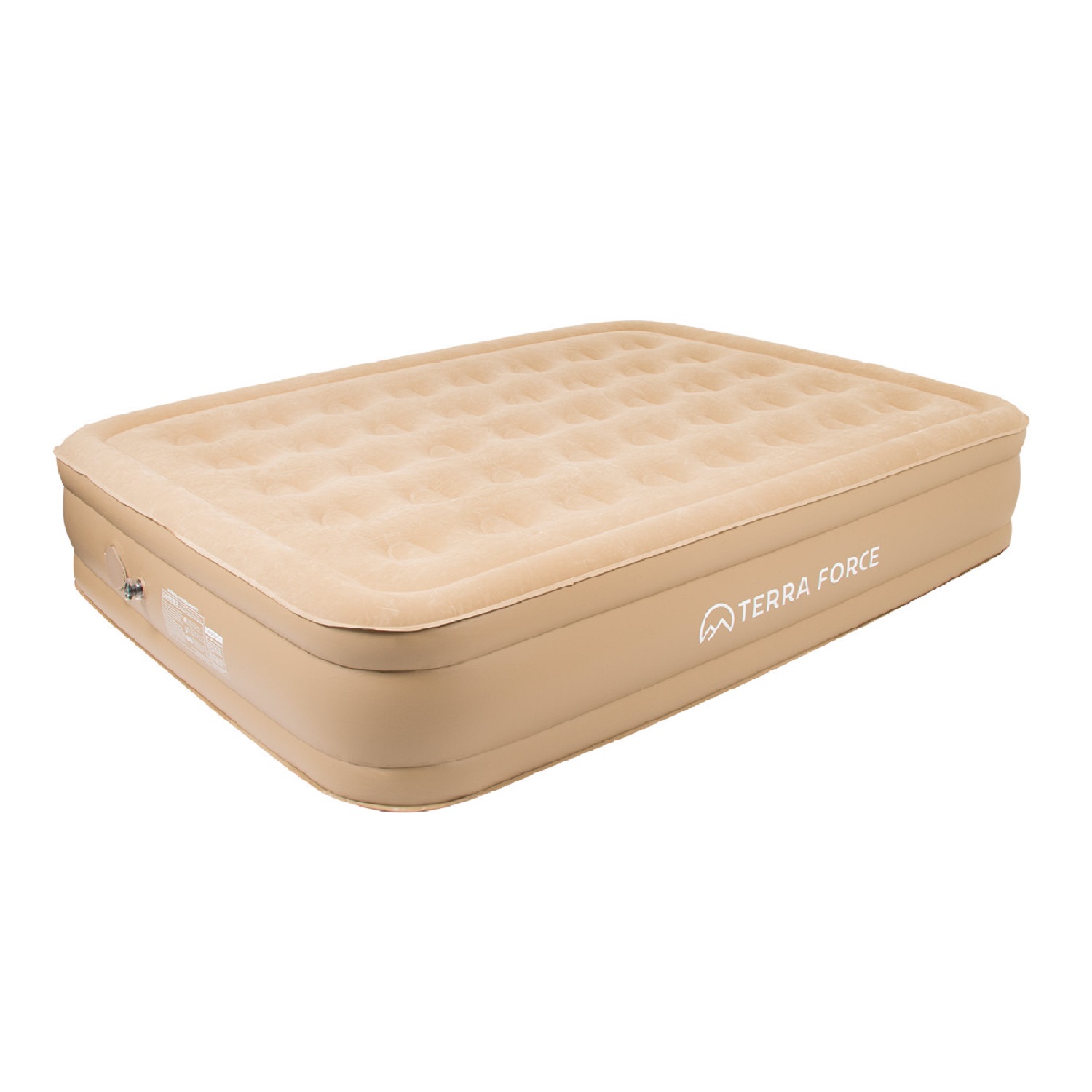 Terra Force - Colchón Inflable Automático Con Batería 2 Plazas Deluxe