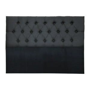 Importclick - Respaldo Super King Piso Capitone Premiun 200X140 Cm Gris Oscuro Lino