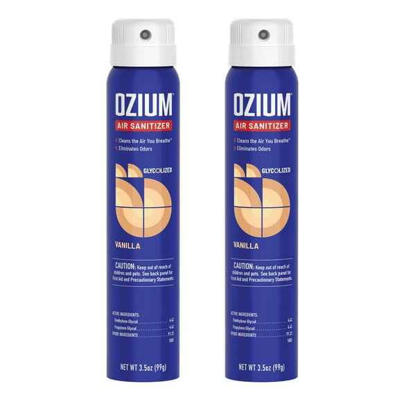 Desinfectante de aire y eliminador de olores Ozium, 100 ml, aroma a vainilla