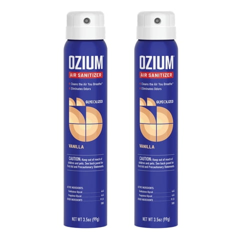 Desinfectante De Aire Y Eliminador De Olores Ozium, 100 Ml, Aroma A Vainilla