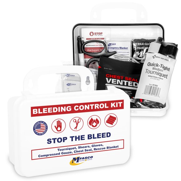 Kit de control de hemorragias MFASCO con torniquete y sello torácico