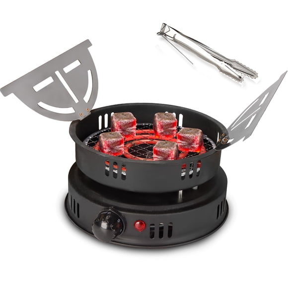 Quemador de Carbón SERdeerCH 1000W Placa Caliente de 18 cm Negro
