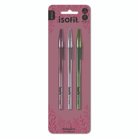 Bolígrafo Negro 0,7mm 3 Unidades