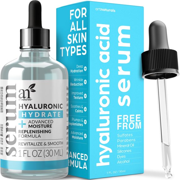 Sérum Artnaturals de ácido hialurónico de 30 ml con vitamina C y E