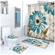 thumbnail image 1 of Juego De Baño Set De 4 Piezas Cortina Alfombra Cubre Inodoro, 1 of 2