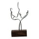 thumbnail image 2 of Escultura De Cara Abstracta Pareja Creativa Estatua Adorno Decoración Negro, 2 of 3