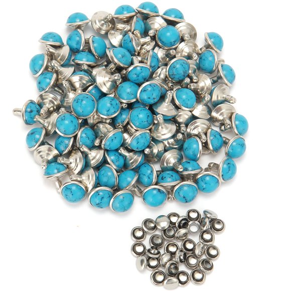Remaches Weebee 100 unidades azul turquesa 10 mm