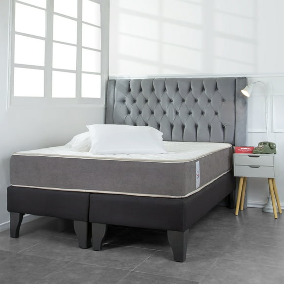 Base de cama dividida Europea 2 plazas lino negro