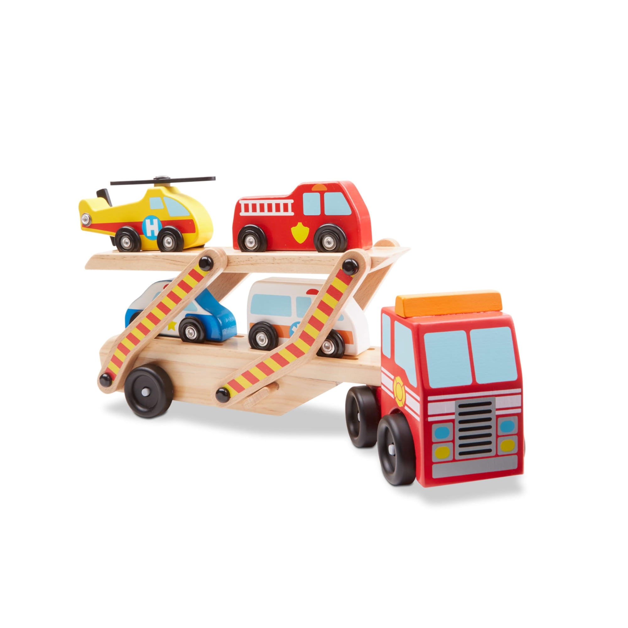 Melissa & Doug Camion De Carga Vehiculos De Emergencia