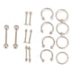thumbnail image 1 of Pack 16 Piercing Plateado Set Tragus Septum Industrial Nostril Helix, 1 of 3