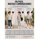 thumbnail image 2 of Pack 6 Poleras De Niños Cuello 100% Algodon Cuello Redondo Gris 8 Lisa, 2 of 3
