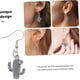 thumbnail image 5 of 1 par de pendientes delicados, pendientes modernos para mujer, pendientes de plantas, sombrero, mini herradura, señorita, 5 of 7