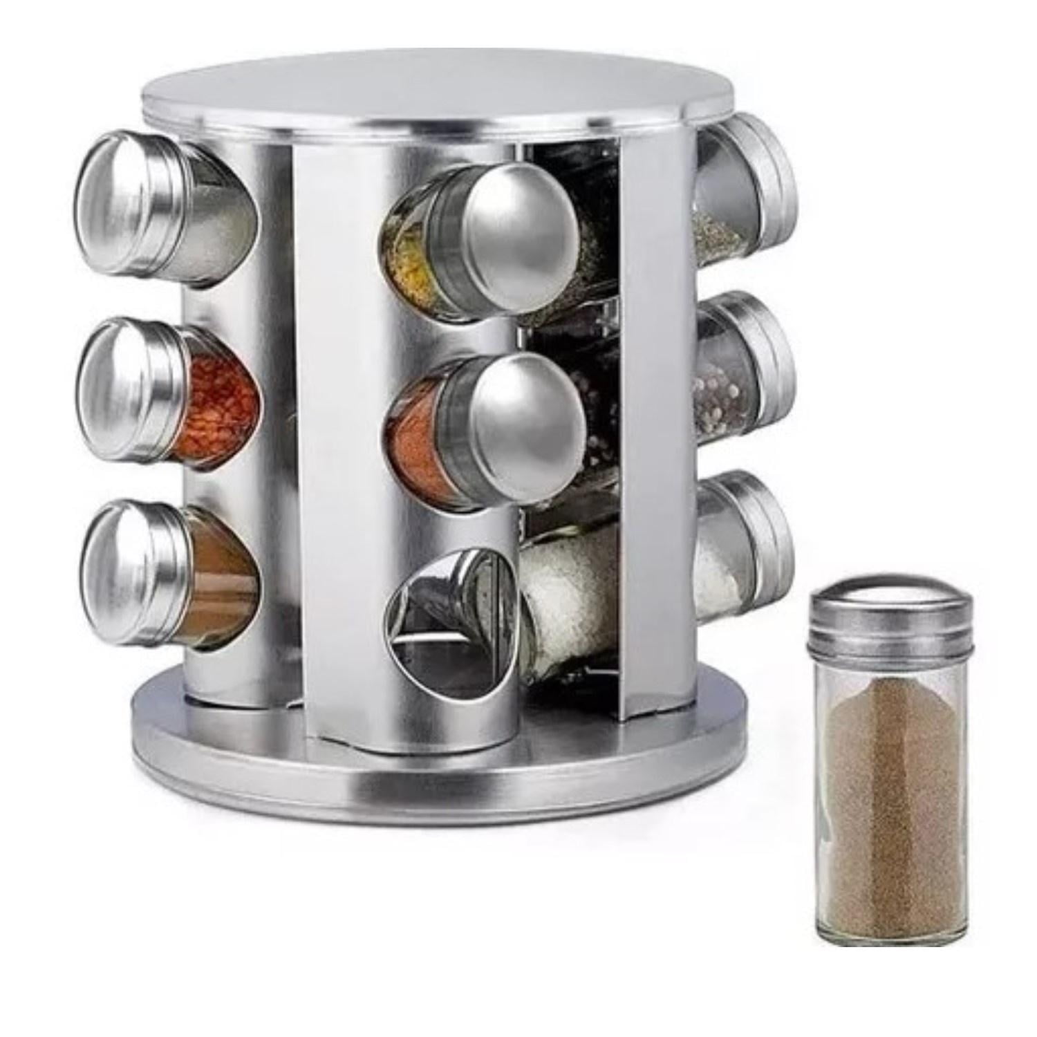 Citotools - Especiero Giratorio Organizador Para Especias Condimenteros Color Plateado
