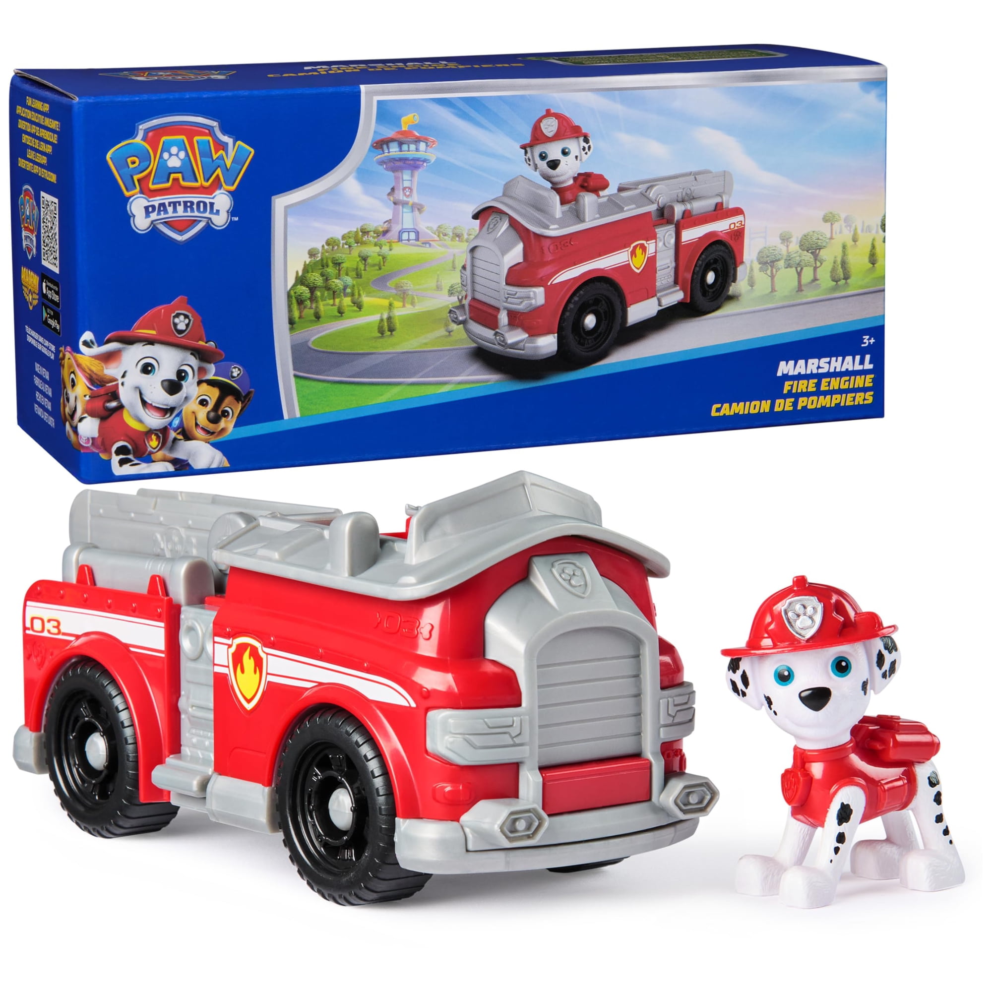 Vehículo De Juguete Paw Patrol Marshall's Firetruck Con Figura De Más De 3 Años