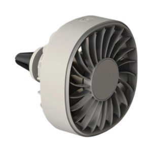 Magideal - Ventilador De Coche Para Ventilación, 3 Velocidades, Con Clip, Portátil, Multifuncional, Pequeño Dispositivo De Refrigeración, Circulador De Aire Eléc Caqui