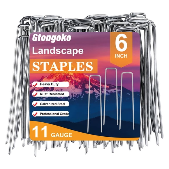 Grapas para jardinería Gtongoko de 15 cm, calibre 11, galvanizadas, 200 piezas