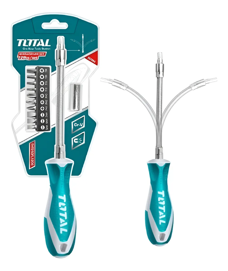 Genérico - Juego De Destornillador Flexible 12 Pcs Total Tht250Fl1206