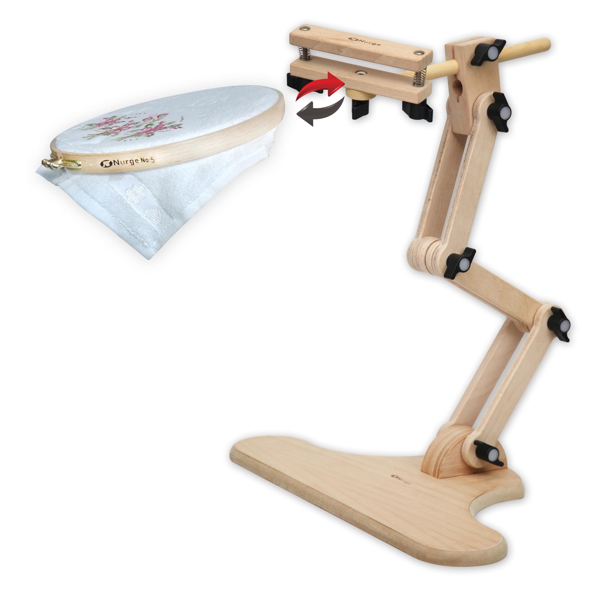 Soporte De Mesa Bordado Nurge Ajustable Con Soporte Giratorio