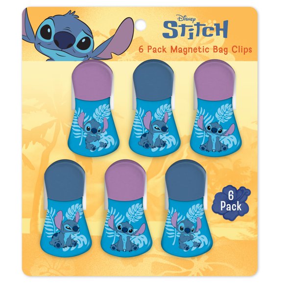 Clips magnéticos para bolsas Best Brands Disney Stitch - Pack de 6
