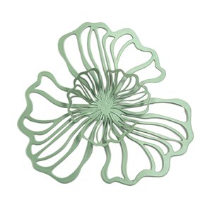 Magideal - Decoración De Pared De Hierro, Decoración Colgante De Pared Floral, Decoración De Oficina En El Hogar, Decoración De Pared Moderna, Arte De Pared De M Verde Grande