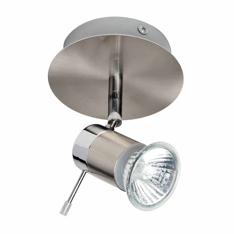 Bp Iluminación - Foco Sobrepuesto Wanne Gu10/50W/Ip44 Niquel Mate C/A